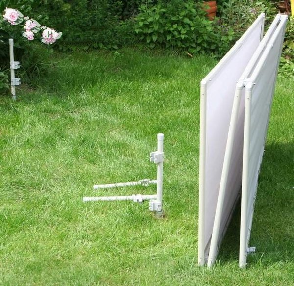 Schraub-Erdanker (2 Stück) für Paravent - Trennwandbefestigung auf dem Rasen