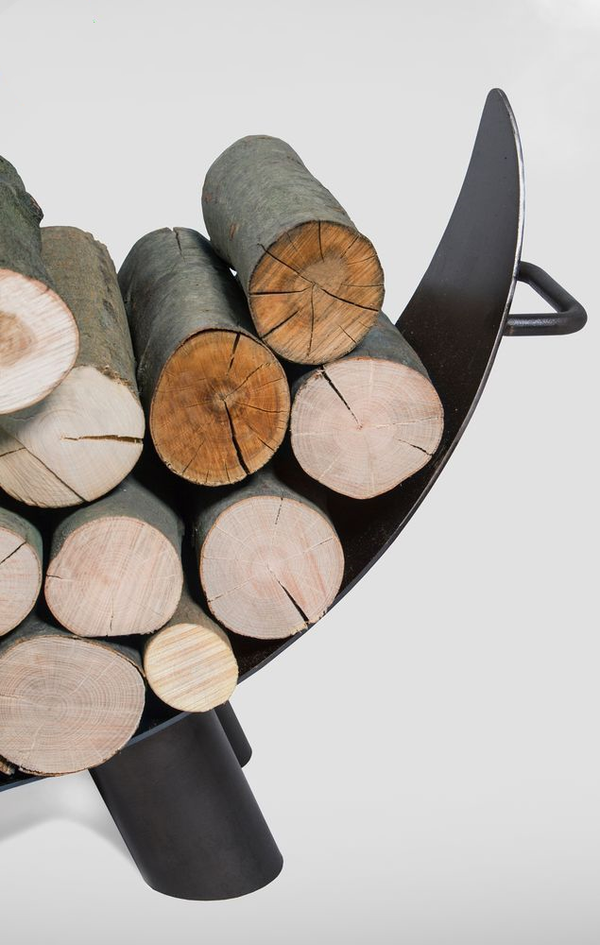 Feuerschale "Wood-Stock" mit Holzablage