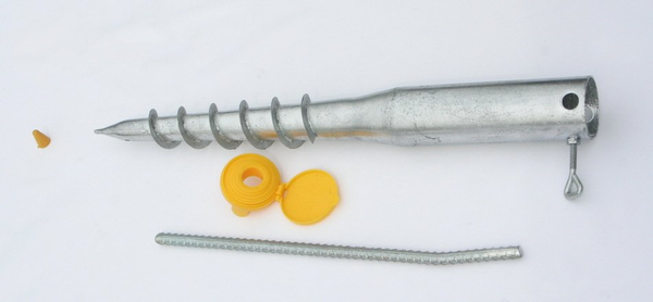 Schraub-Erdanker mit Drehstab (65 cm, verzinkt)