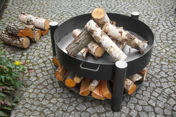 Feuerschale "Wood-Stock" mit Funkenschutzhaube
